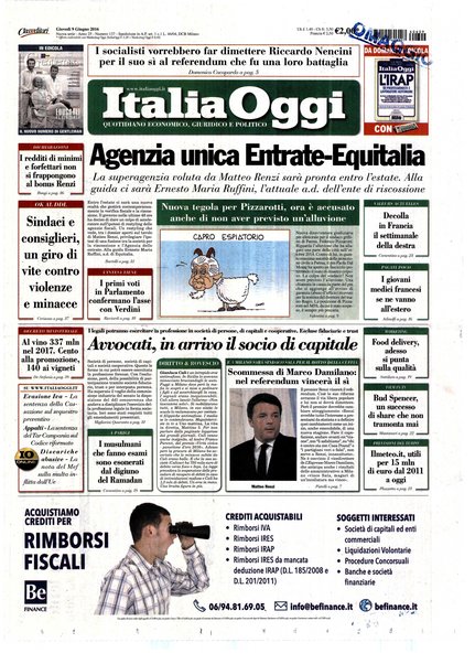 Italia oggi : quotidiano di economia finanza e politica